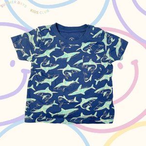 gap baby shark print blue t-shirt 12-18M